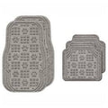 Waterhog Car Mats with Pawprint Pattern Medium Gray Set of 4 T1649