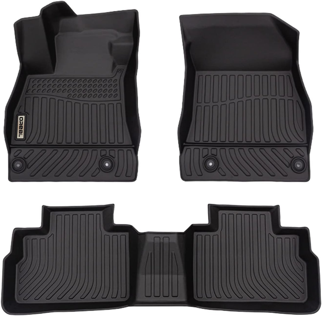 Black Floor Mats Liners Front Rear Custom Fit D116771