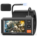 Dual Lens Endoscope with 50FT Semi-Rigid Cable, 1080P Borescope Inspection Camera, 7.9mm, IP67 Waterproof, 7 LED Lights H4154