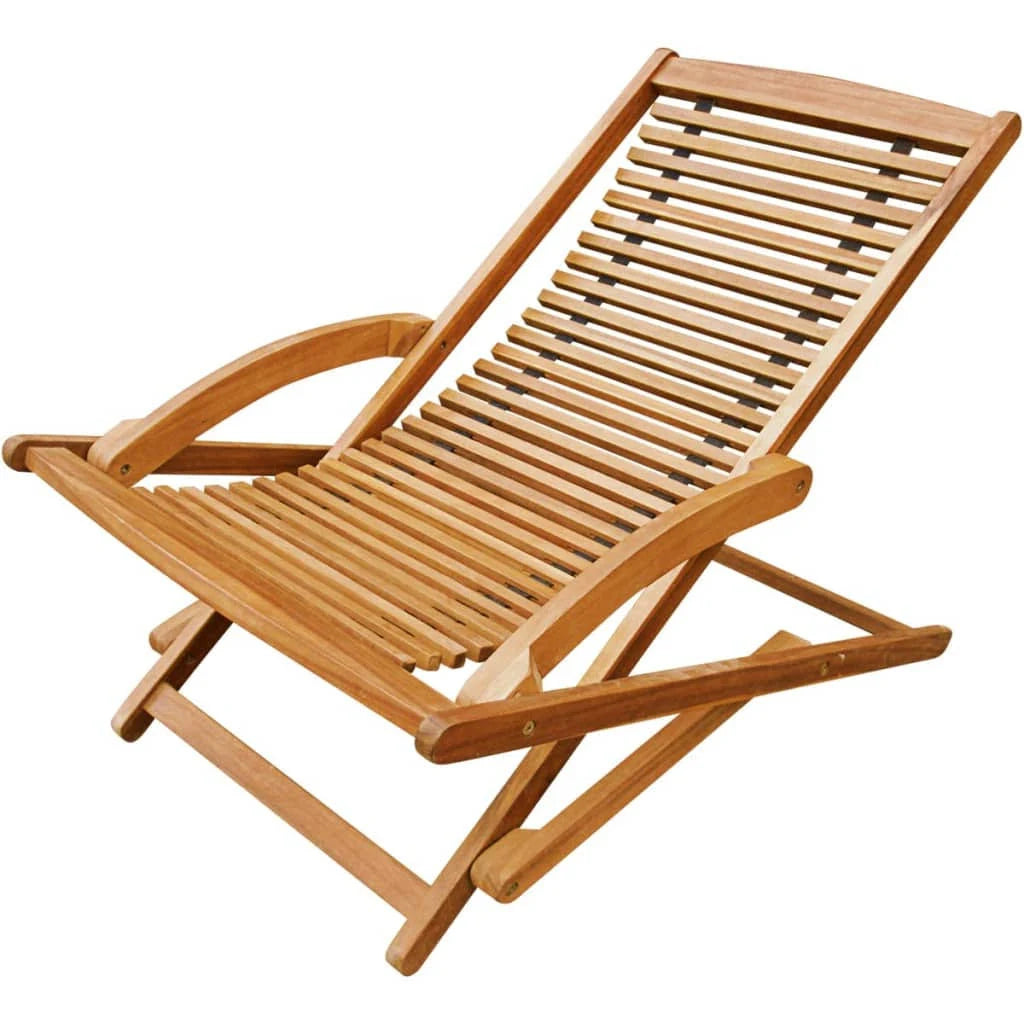 Acacia Wood Deck Chair with Footrest D10667