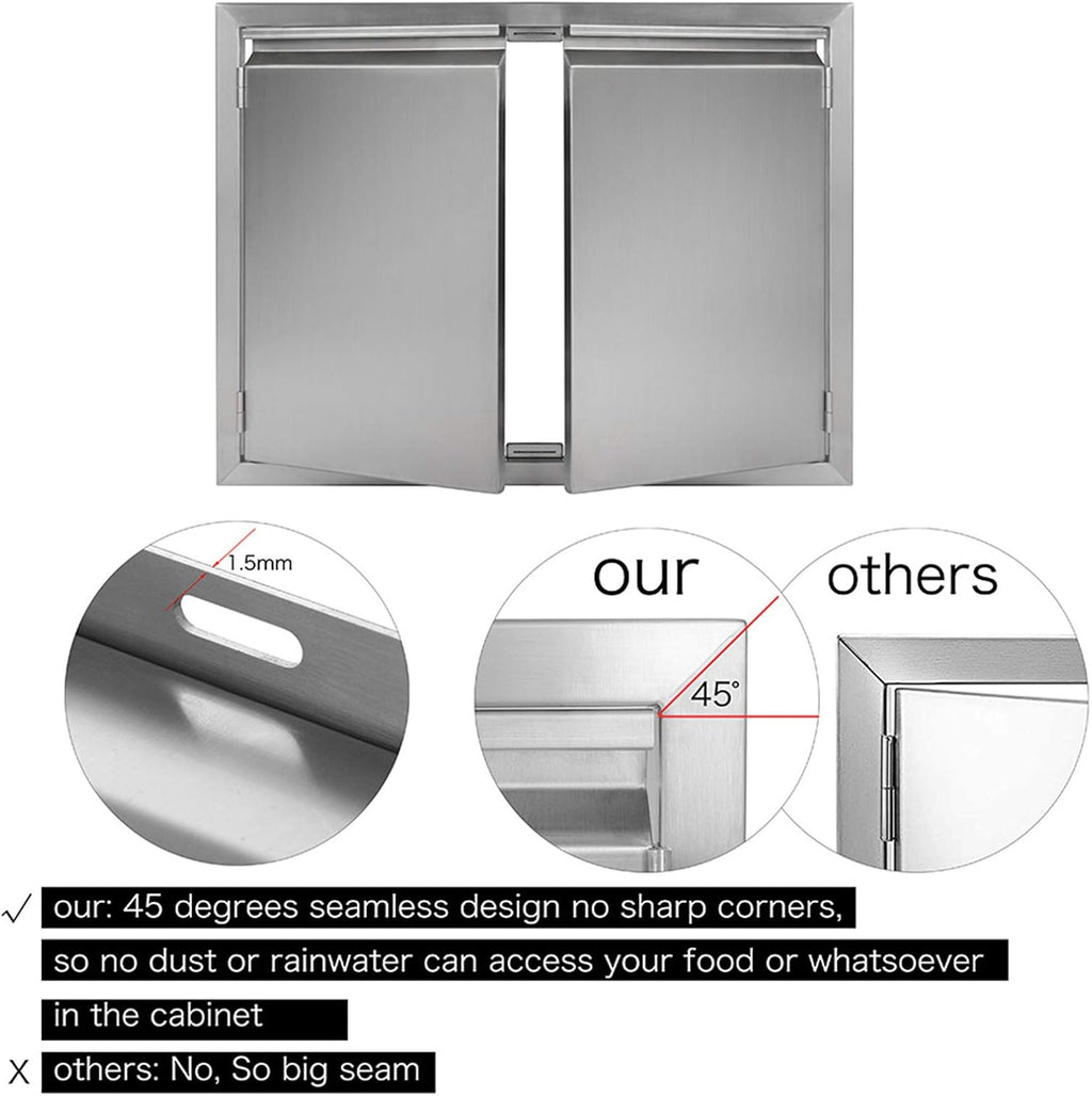 26 W X 24 H 304 Stainless Steel BBQ Access Door Y87874
