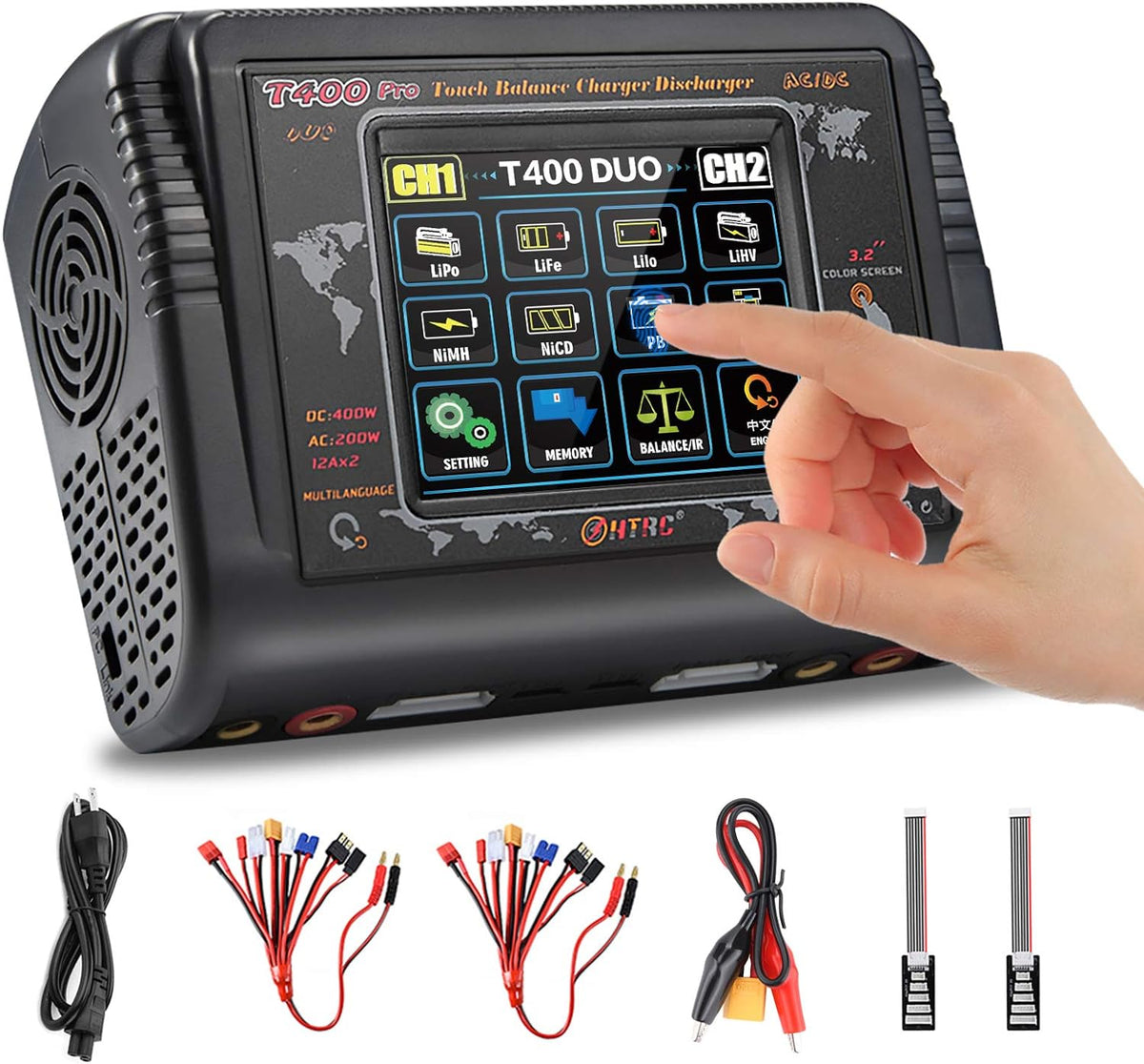 200W Touch Screen Battery Charger Discharger D1711