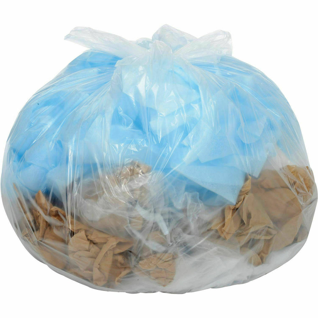 95 Gallon Clear Trash Bags, 2.5 mil, 50 Bags S20282