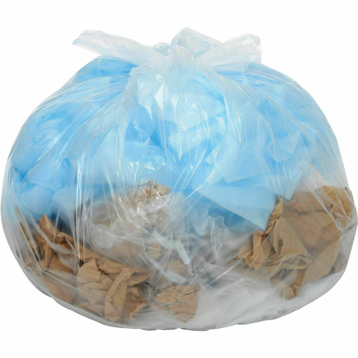 95 Gallon Clear Trash Bags, 2.5 mil, 50 Bags S20282