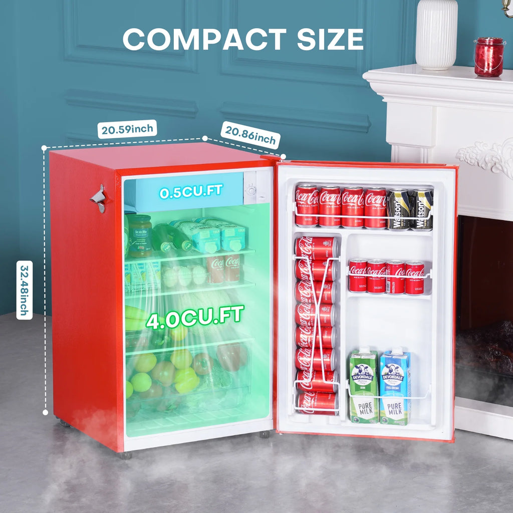 4.5 Cu Ft Retro Compact Refrigerator with Freezer R1532