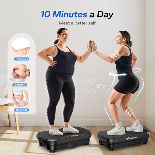 Vibration Plate Exercise Machine with Bluetooth and LED Display Y8547