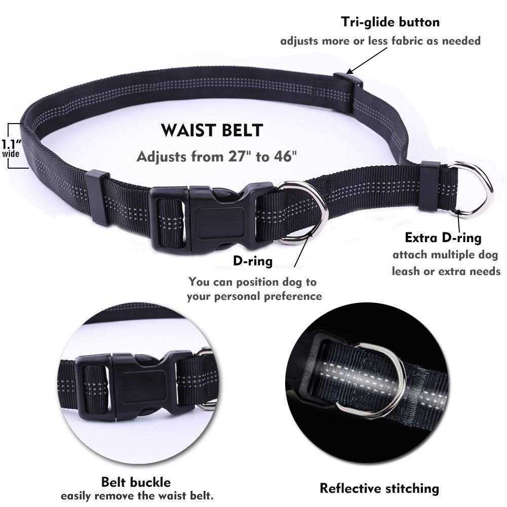 Hands Free Reflective Bungee Dog Leash V98327