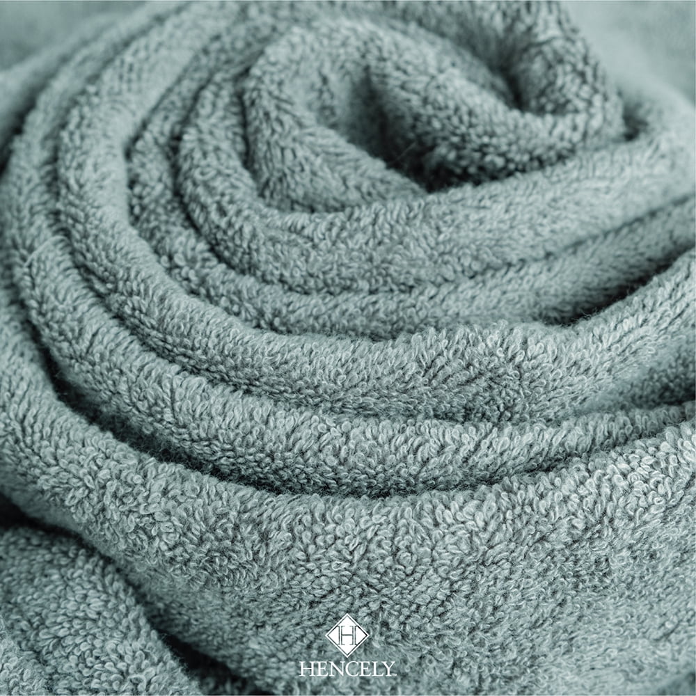 Bath Sheets Set of 2 Cotton Dark Green R1694