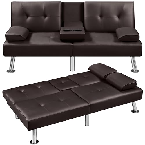 Dark Gray Convertible Sofa Bed T1884