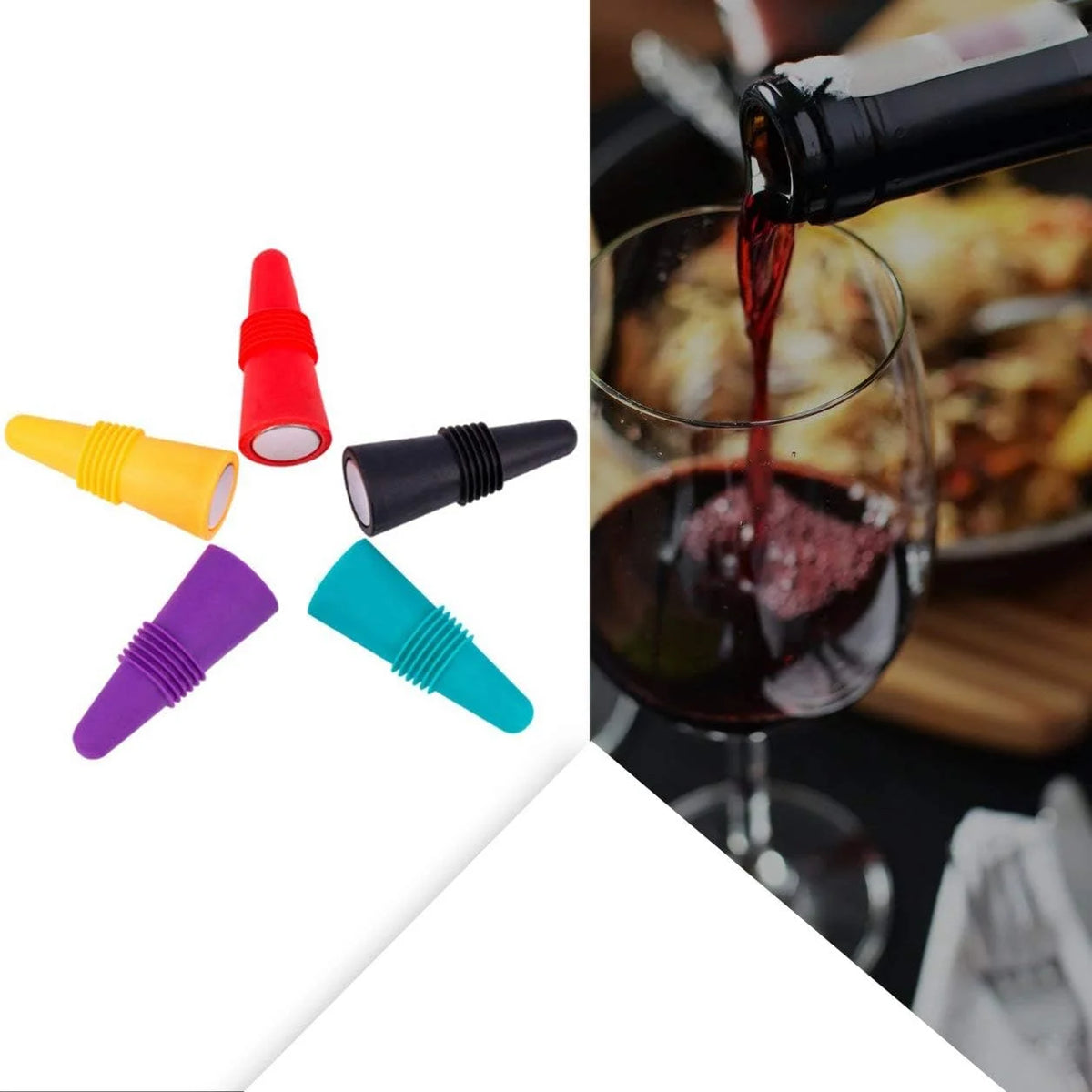 Silicone Stainless Steel Wine Bottle Stopper S9902