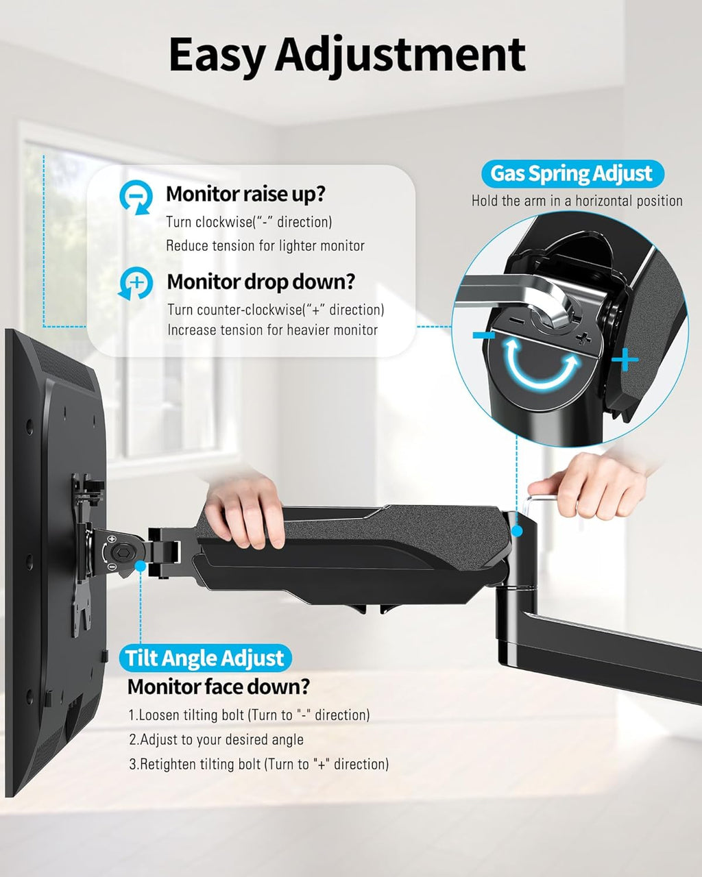 Black Single Monitor Wall Mount for 17-32 Inch Screen F607