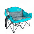 Teal Gray Two Seat Loveseat X521