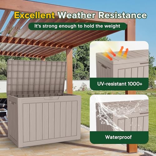 150 Gallon Waterproof Resin Outdoor Storage Box X4072