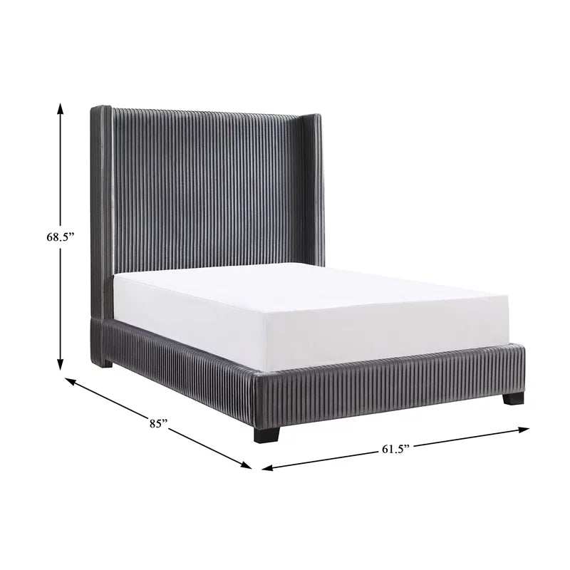 Velvet Full Upholstered Bed H996709