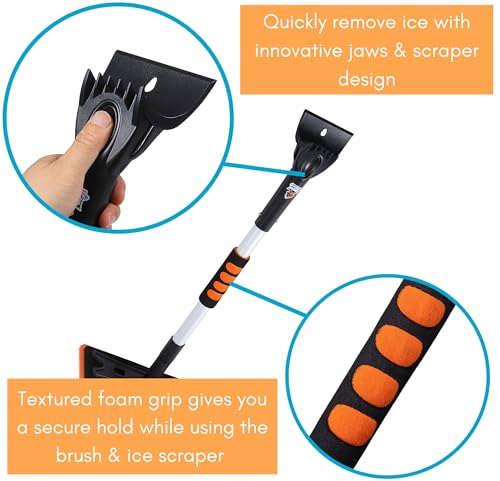 55" Extendable Snow Brush with Detachable Scraper E35905