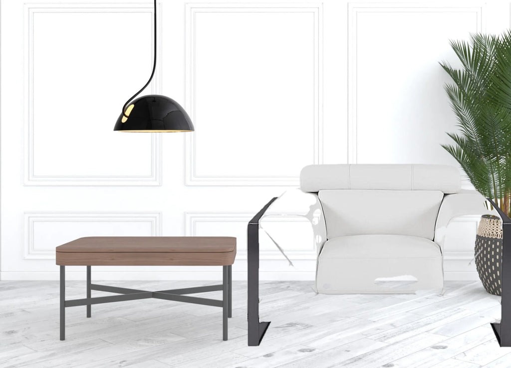 Winter White Leather & Chrome Accent Chair E88504