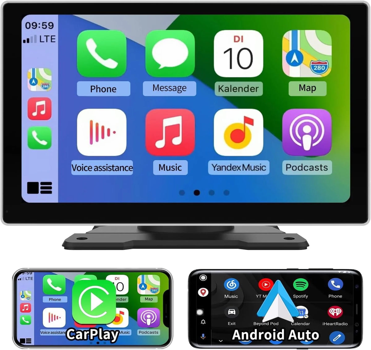 7 Inch Portable Car Stereo with Full HD Touch Screen G431235