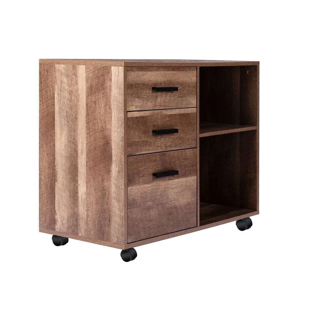 White 5 Drawer File Cabinet with Shelf I826240