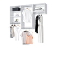 White Modular Closet System with Shelves U62401