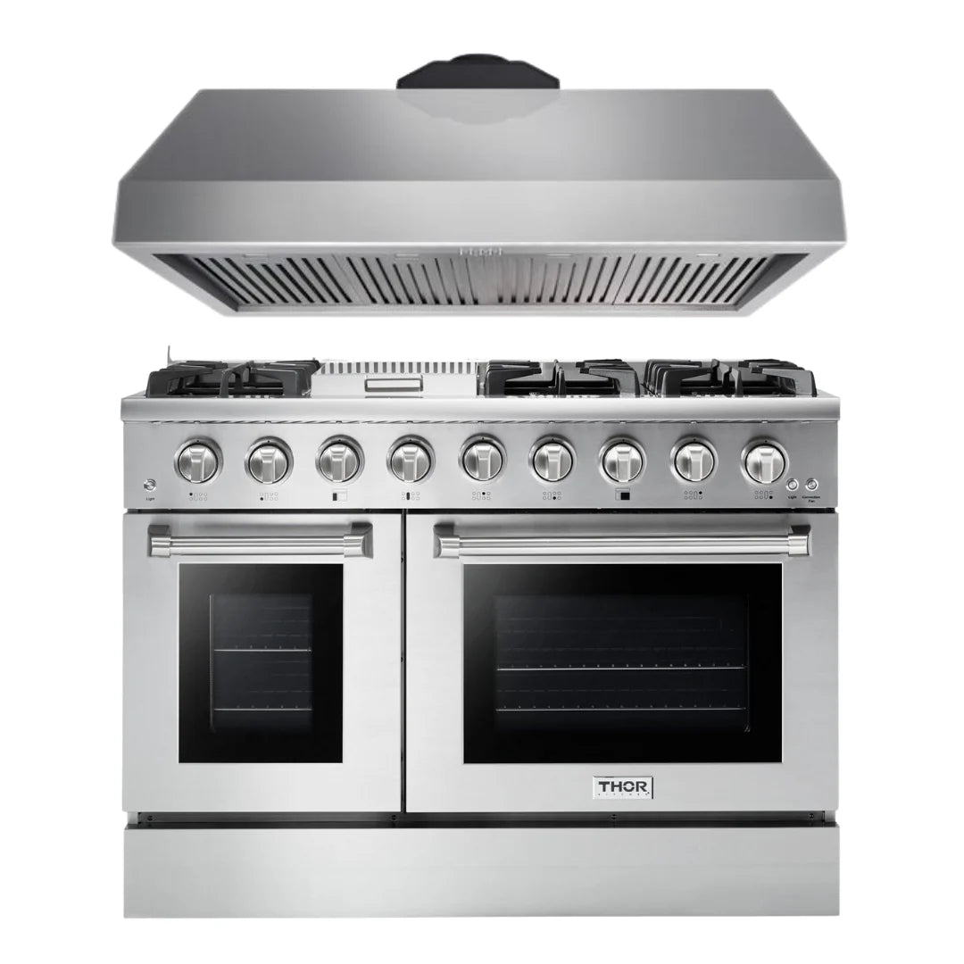 48 Gas Range and Range Hood Q376478