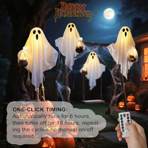 2 Pack Halloween Light Up Ghost Decorations T415111