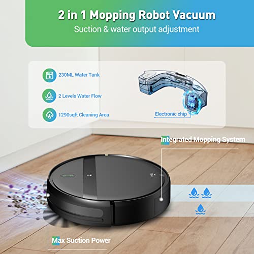 Robot Vacuum and Mop Combo 2300Pa Tangle-Free A643