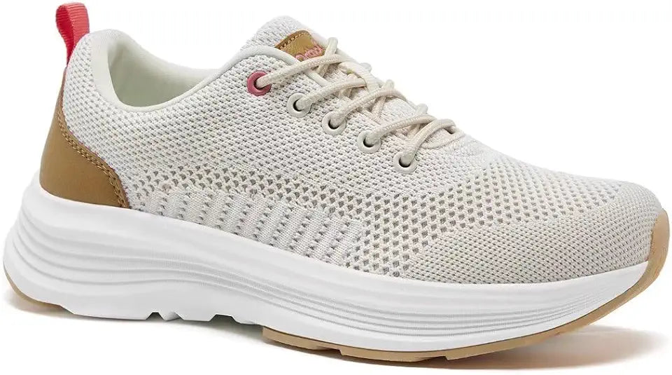 Beige Lightweight Orthopedic Walking Shoes I5317