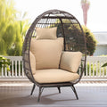 Egg Chair with Cushion Wicker PE Rattan Chair X404640
