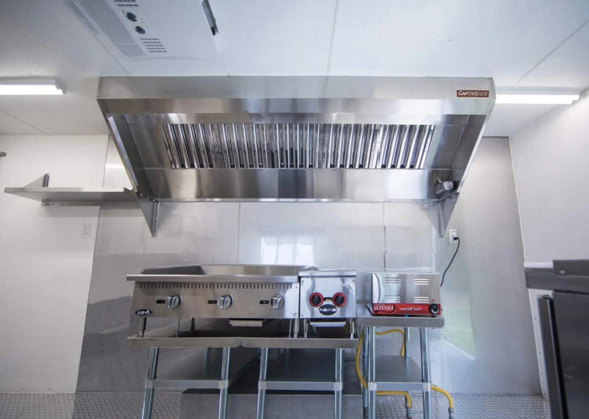 Food Truck Low Profile Exhaust Hood System with Fan and Duct N5016