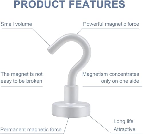 Heavy Duty Magnetic Hooks, Pack of 20 N53730