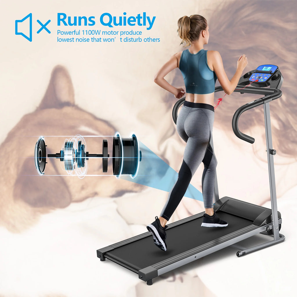 1100W Folding Electric Treadmill D897