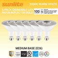 LED PAR38 Long Neck Spotlight Bulb 15 Watts Dimmable 3000K Warm White 6-Pack K151602