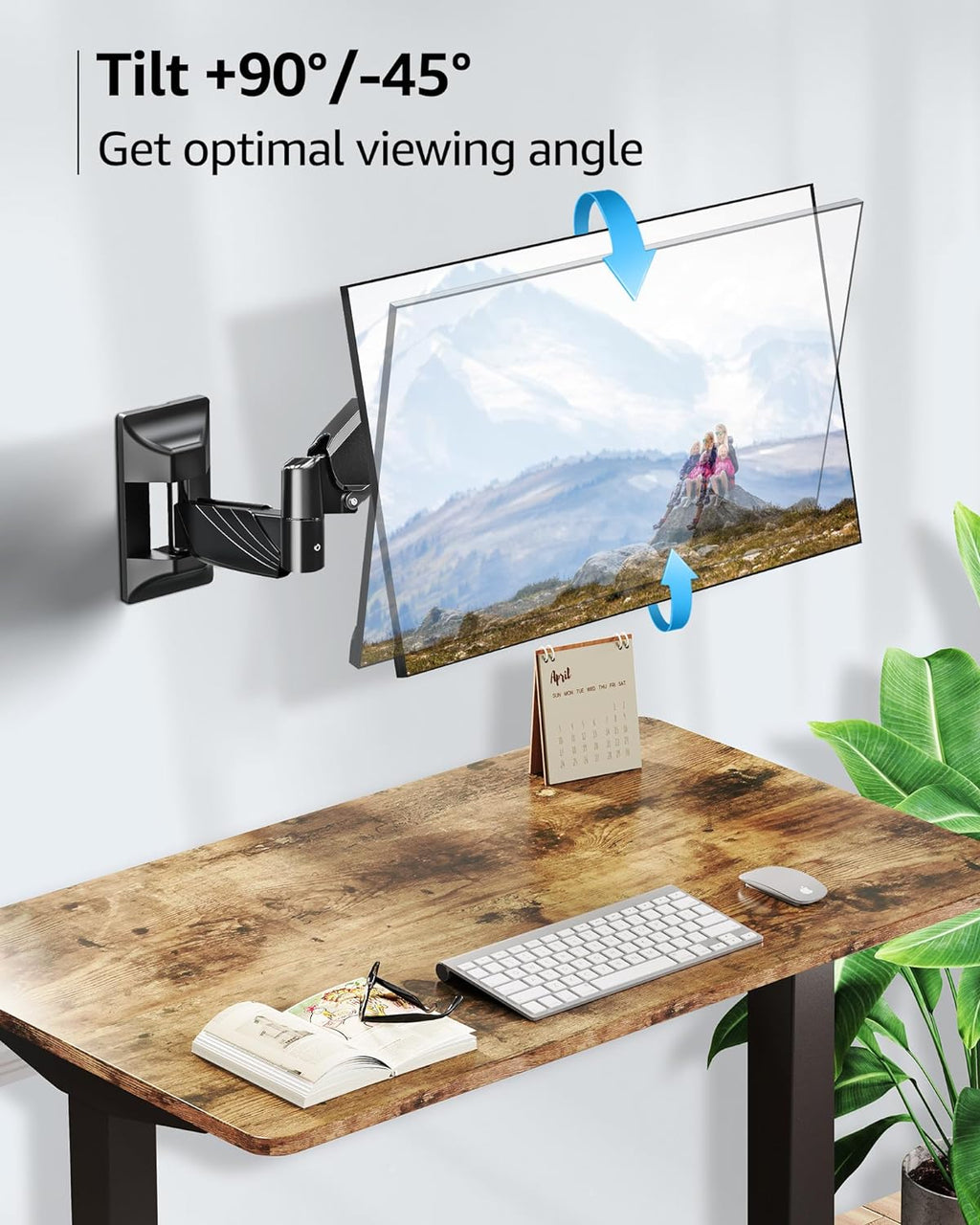 Black Single Monitor Wall Mount for 17-32 Inch Screen F607