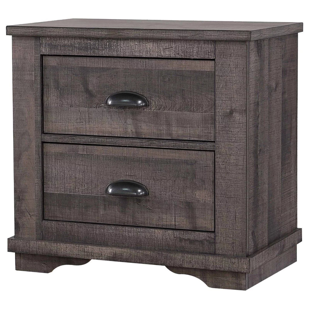 6pc Queen Size Bed Dresser Mirror Chest Nightstand Set Wooden Furniture Gray S18405