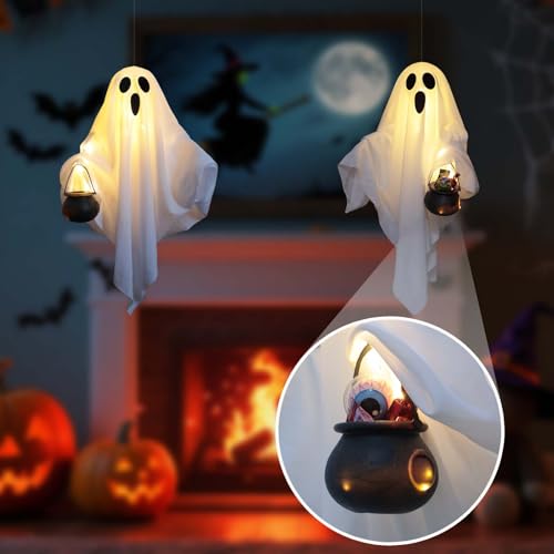 2 Pack Halloween Light Up Ghost Decorations T415111