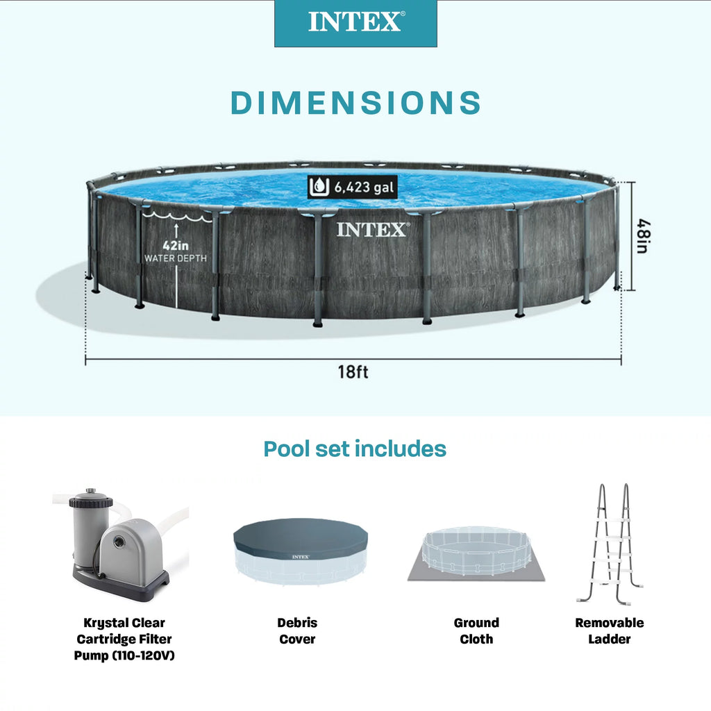 15'x48 Above Ground Swimming Pool with Filter Pump O103
