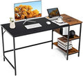 55” Computer Desk with 2-Tier Shelves Black U876