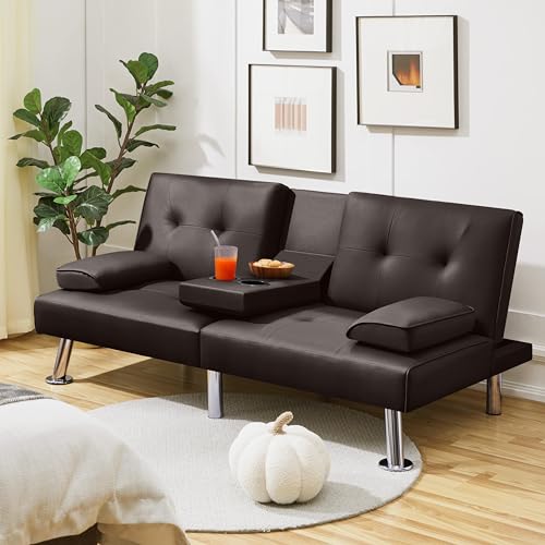 Dark Gray Convertible Sofa Bed T1884