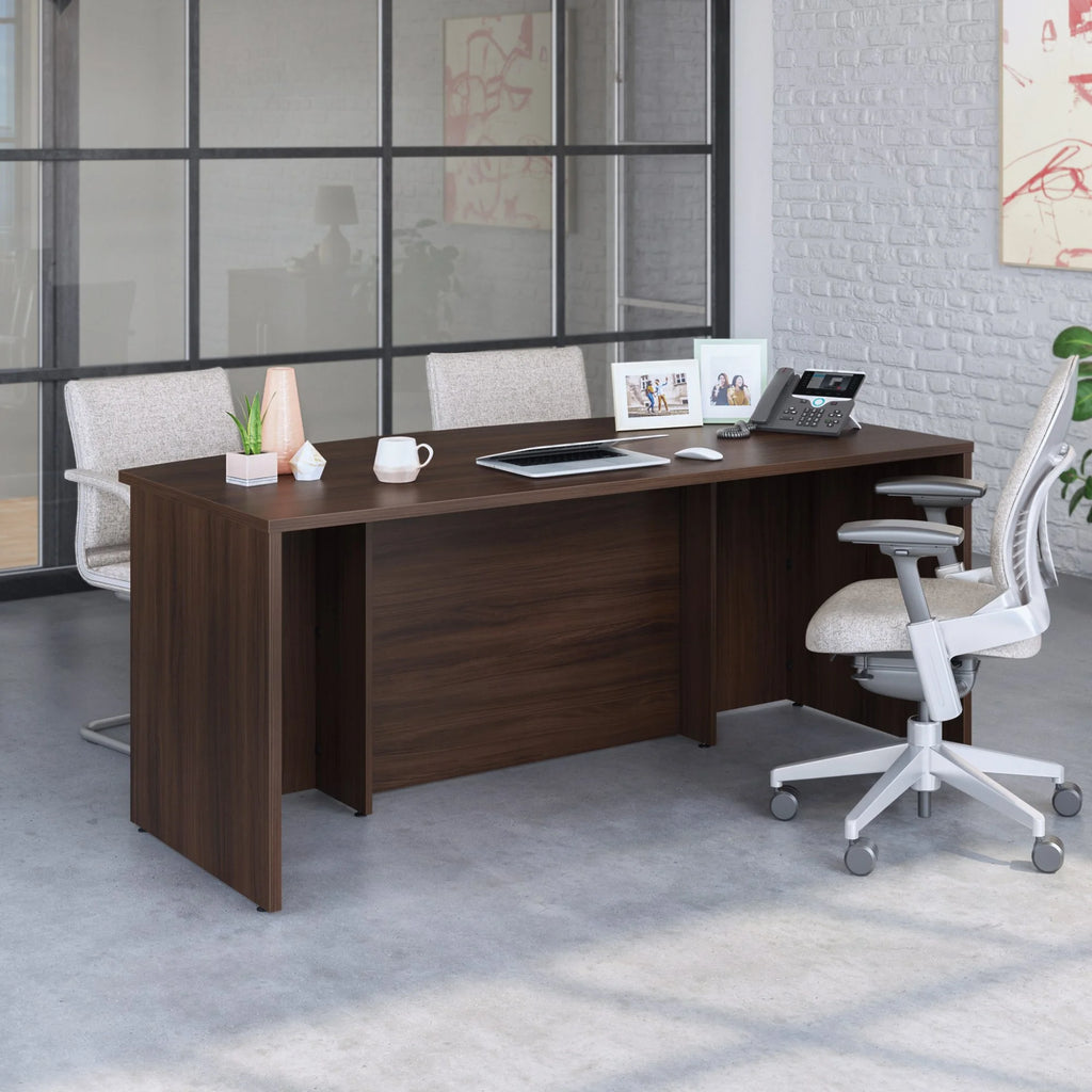 Engineered Wood Bowfront Executive Desk L34570