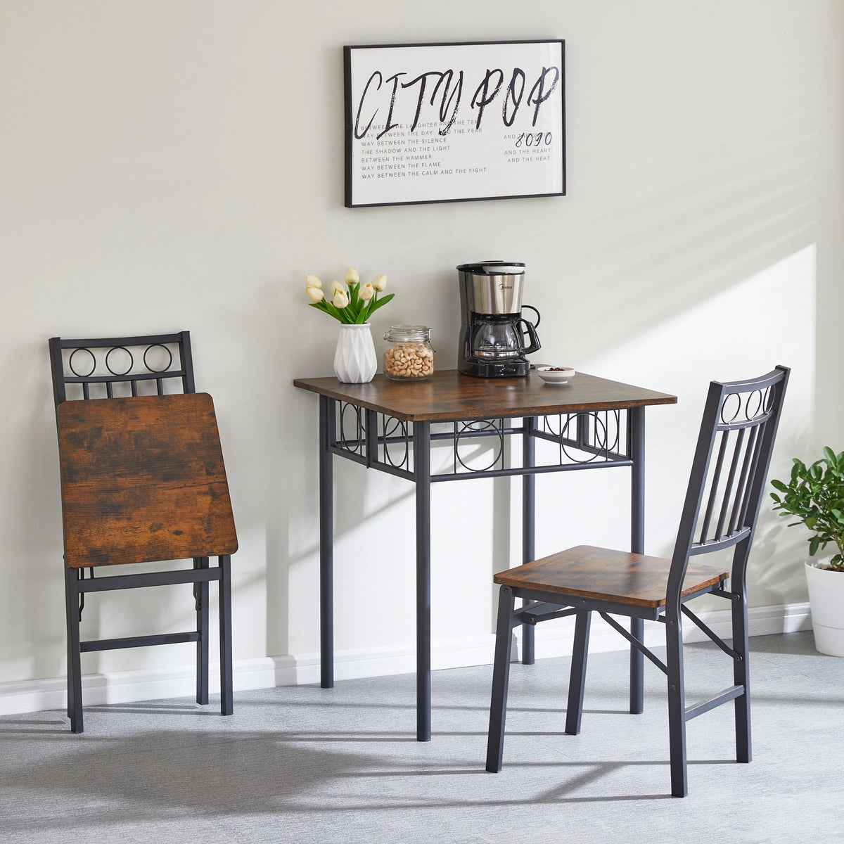 Iron Wood Square Table B1899