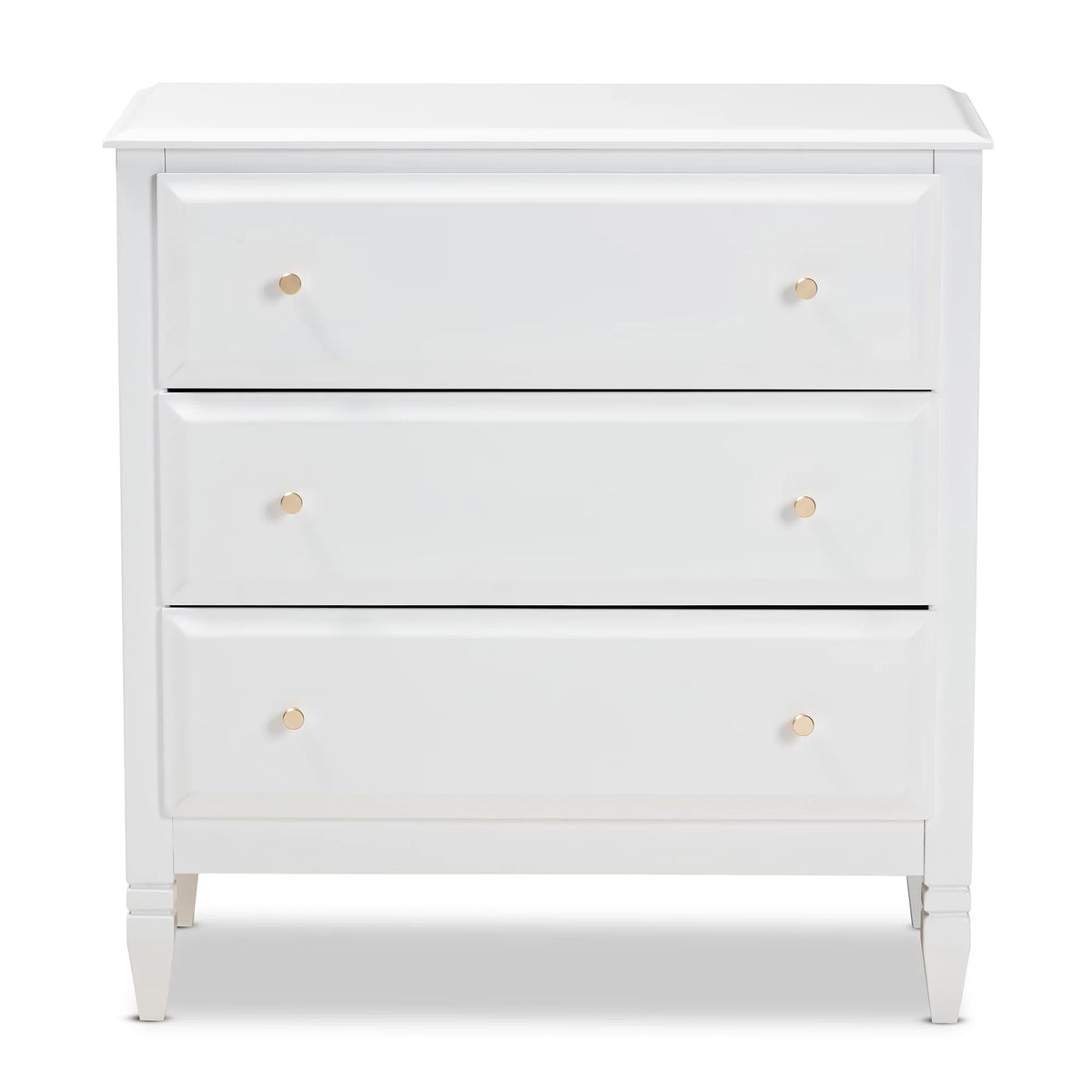 White 3-Drawer Wood Bedroom Chest G7573