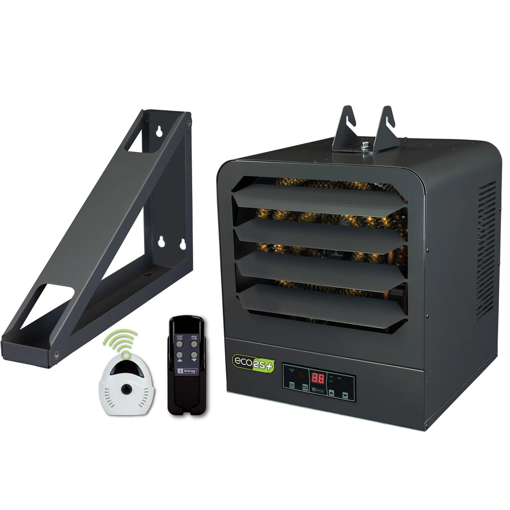 2-Stage Electric Garage Heater with Remote Sensor, 5KW / 240V, Gray M792215