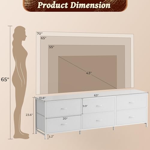 Rustic Brown 6 Drawer Dresser L5822