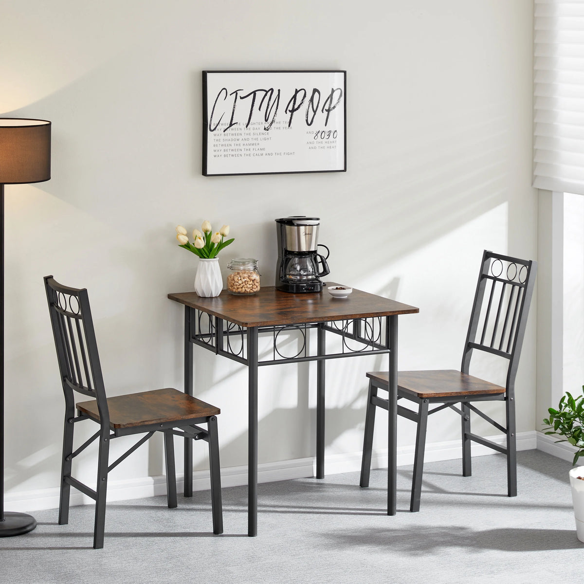 Iron Wood Square Table B1899