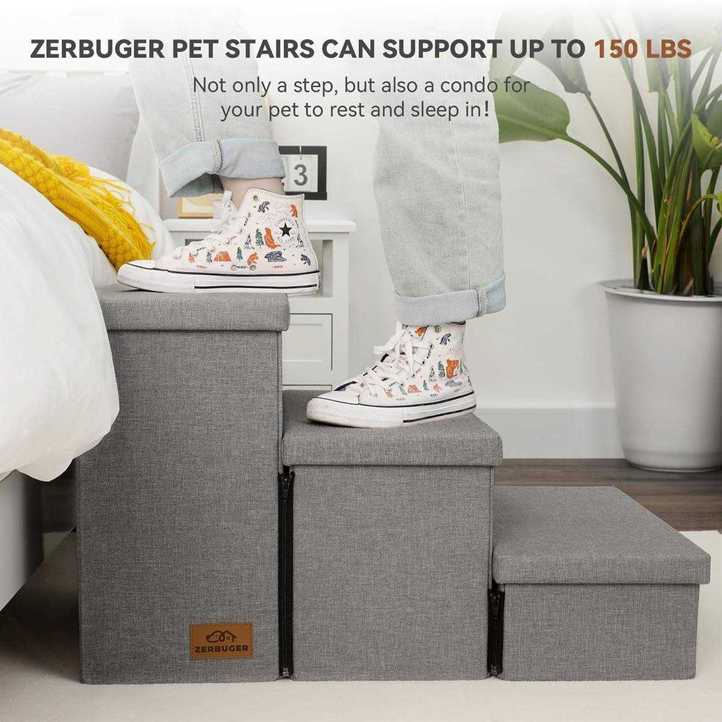 Foldable Dog Stairs with Storage K63249