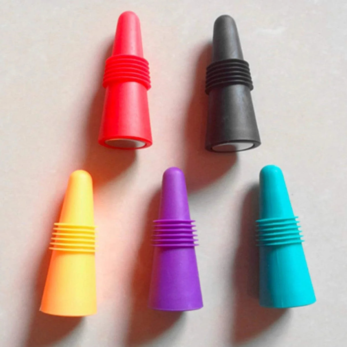 Silicone Stainless Steel Wine Bottle Stopper S9902