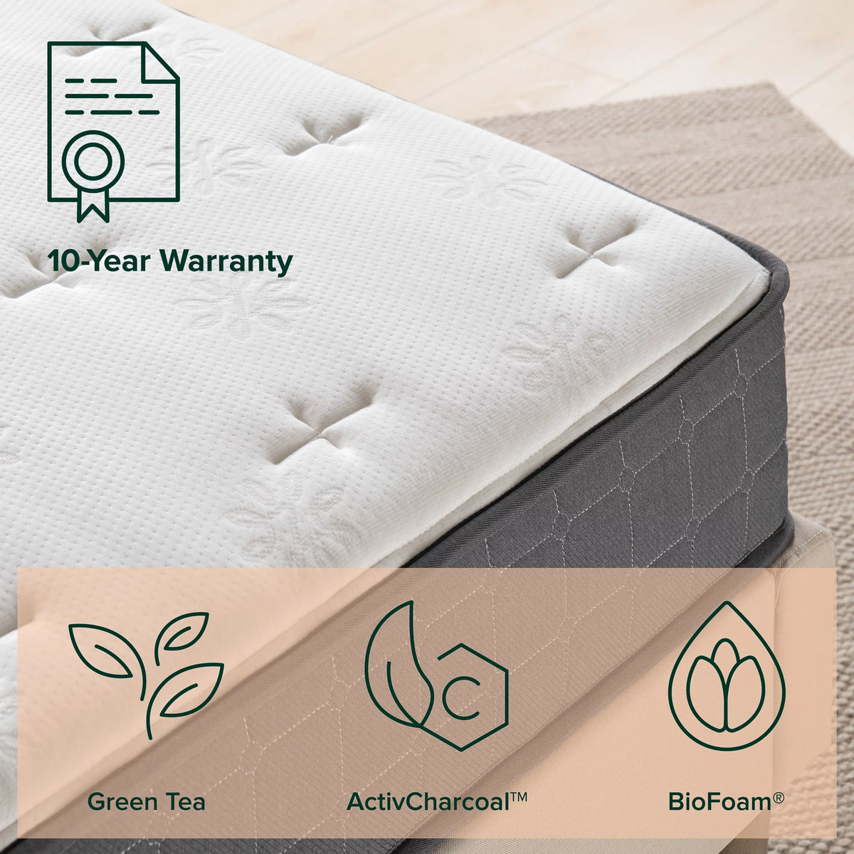 Queen Gel Memory Foam Hybrid Mattress D9919