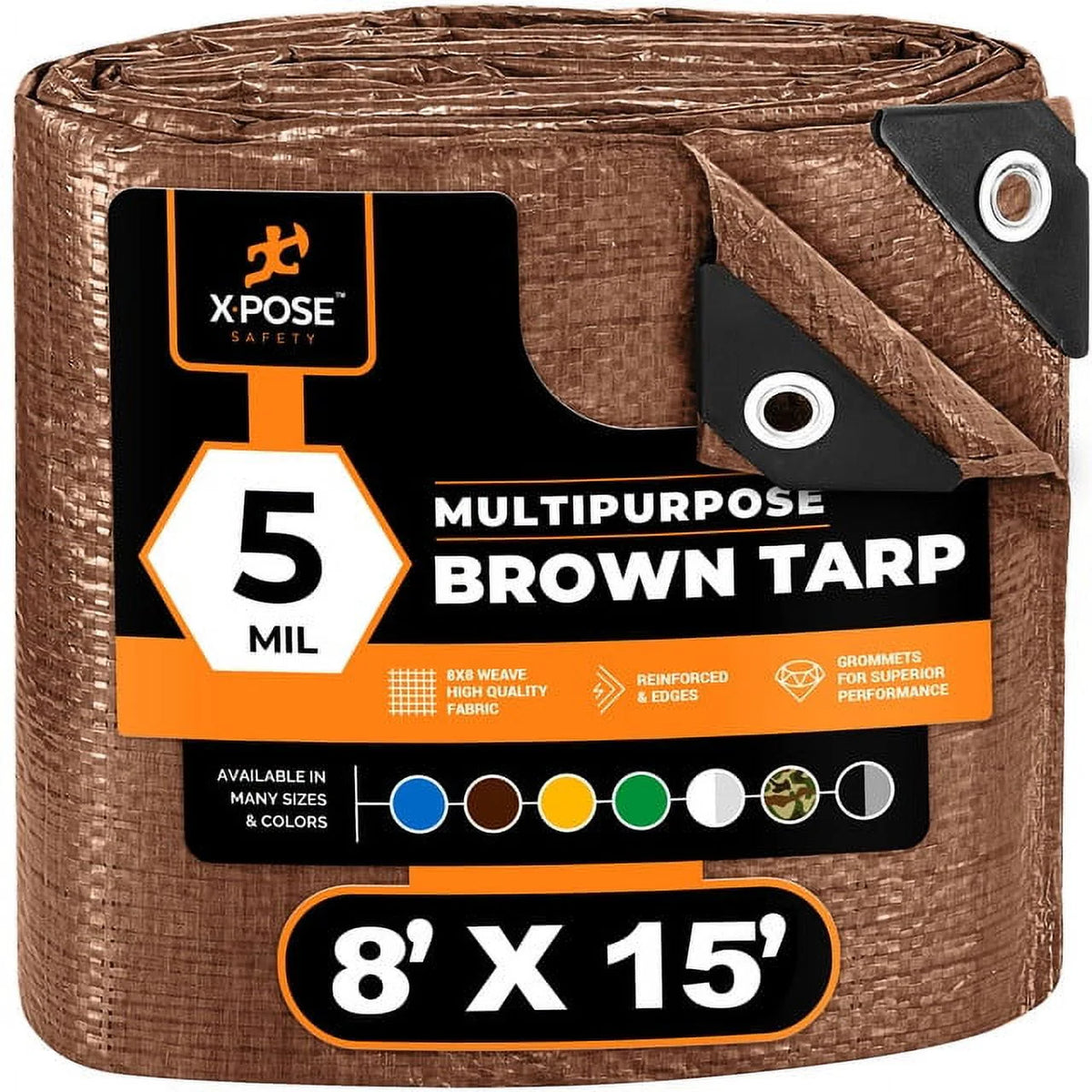 Blue 8' x 10' Waterproof Poly Tarp P95432
