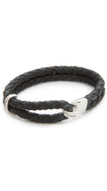 Black Leather Bracelet H465