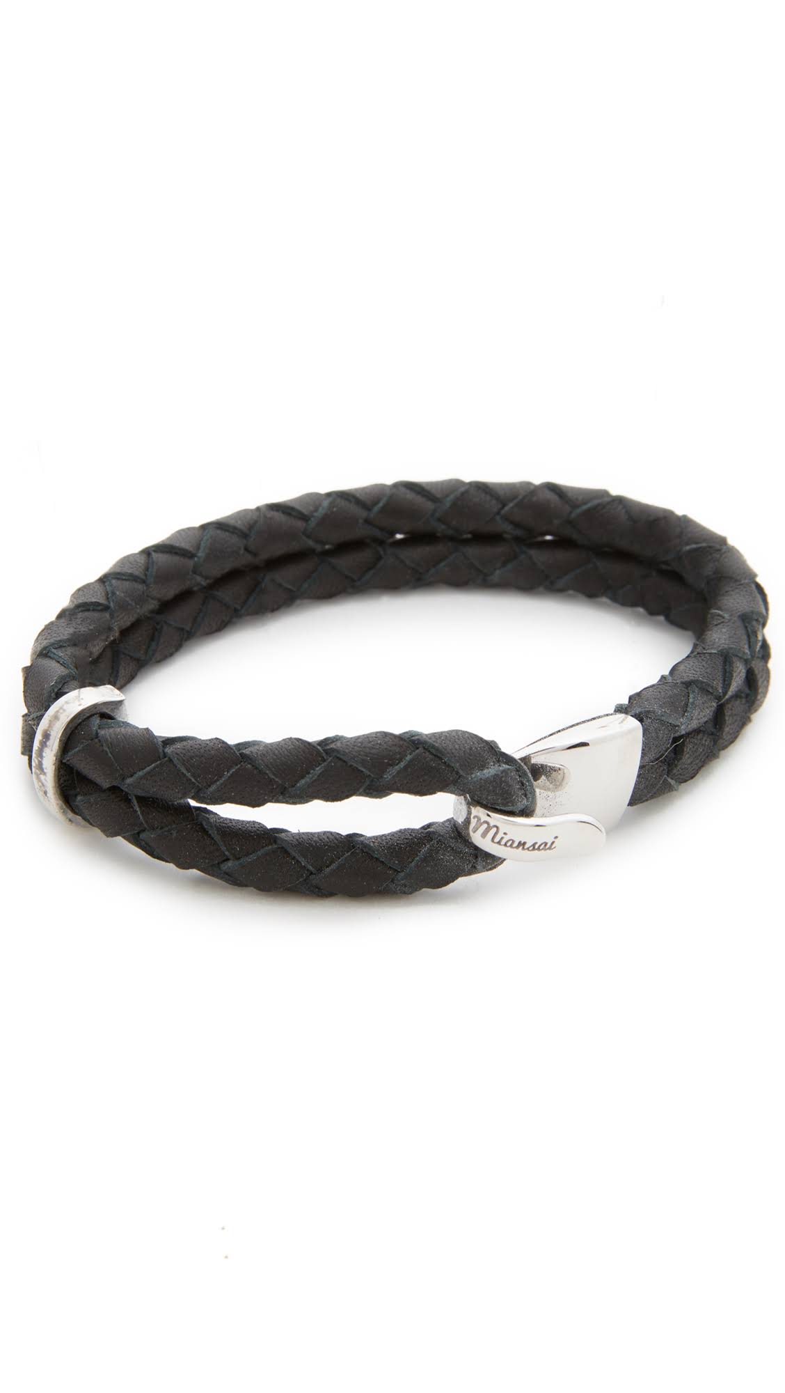 Black Leather Bracelet H465